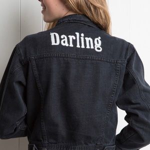 NEW John Galt Darling Black Denim Jacket